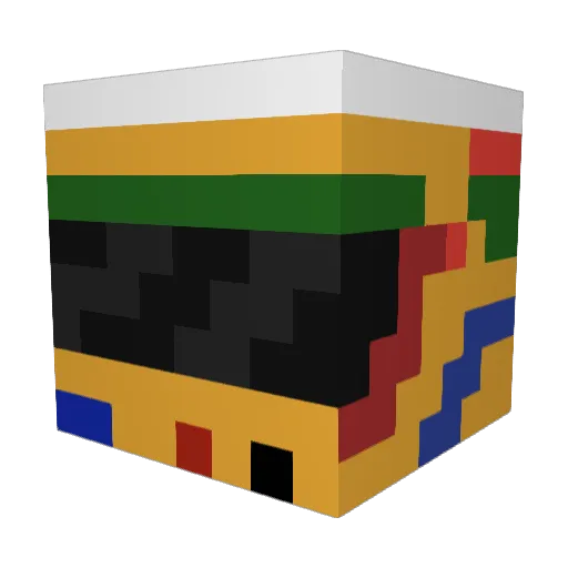 EWOOOS Minecraft avatar head, 3D render