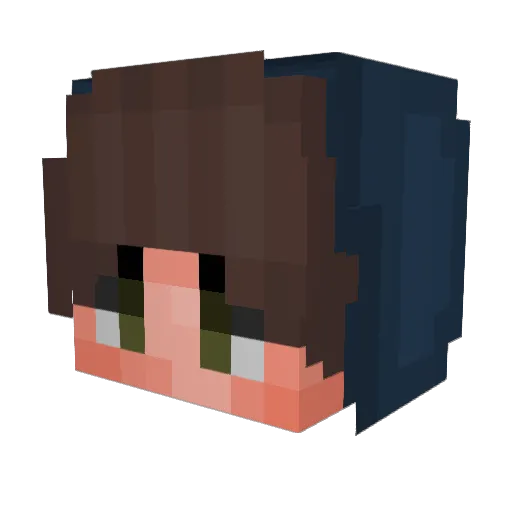 EX14R Minecraft avatar head, 3D render