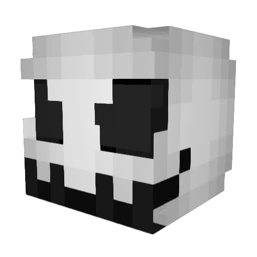 EX1T_ow Minecraft avatar head, 3D render