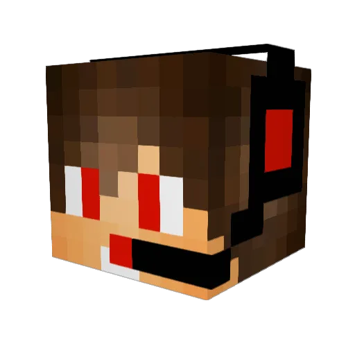 EX934 Minecraft avatar head, 3D render