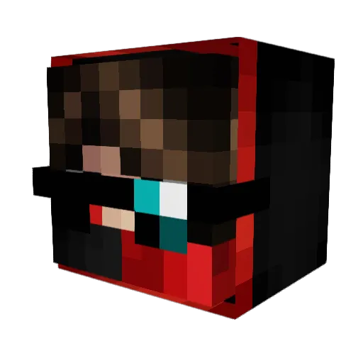 EXCE1 Minecraft avatar head, 3D render