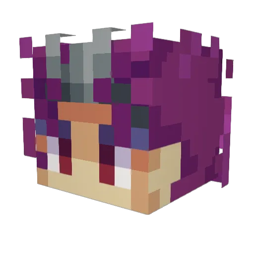 EXE339 Minecraft avatar head, 3D render