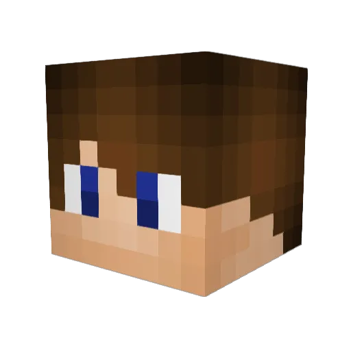 EXEmike Minecraft avatar head, 3D render
