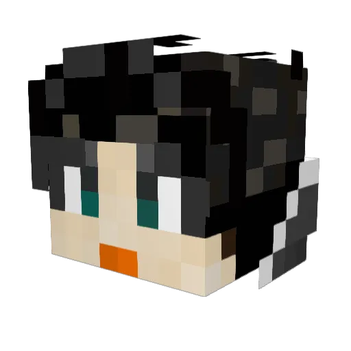 EXFG2089 Minecraft avatar head, 3D render