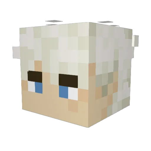 EXGGMAN Minecraft avatar head, 3D render