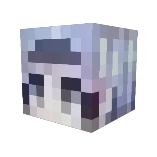 EXIAN Minecraft avatar head, 3D render