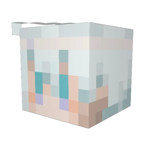 EXLUSIVEE Minecraft avatar head, 3D render