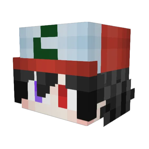 EXO3R4RY Minecraft avatar head, 3D render