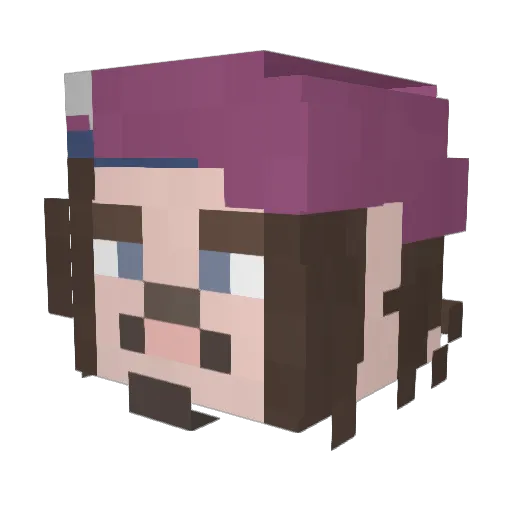EXPGamerPL Minecraft avatar head, 3D render