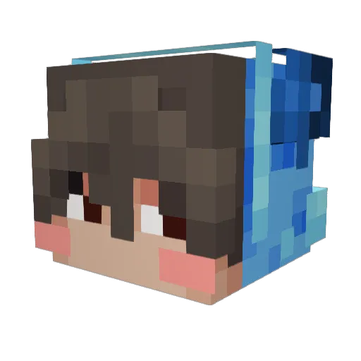EXPVexX Minecraft avatar head, 3D render