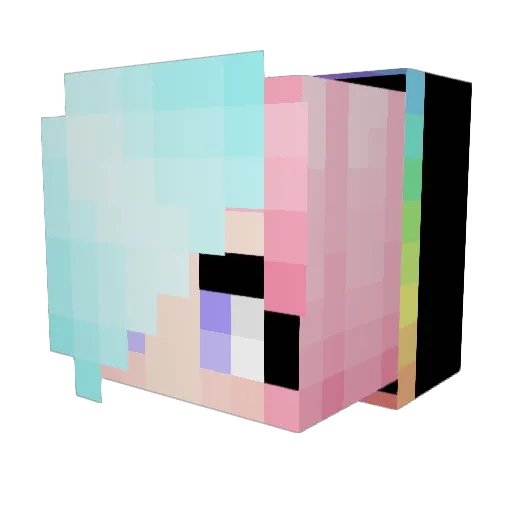 EXTRASZN Minecraft avatar head, 3D render