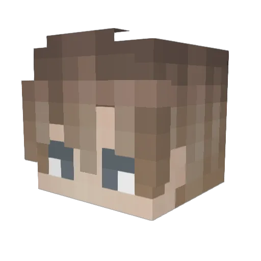 EXZYEK Minecraft avatar head, 3D render