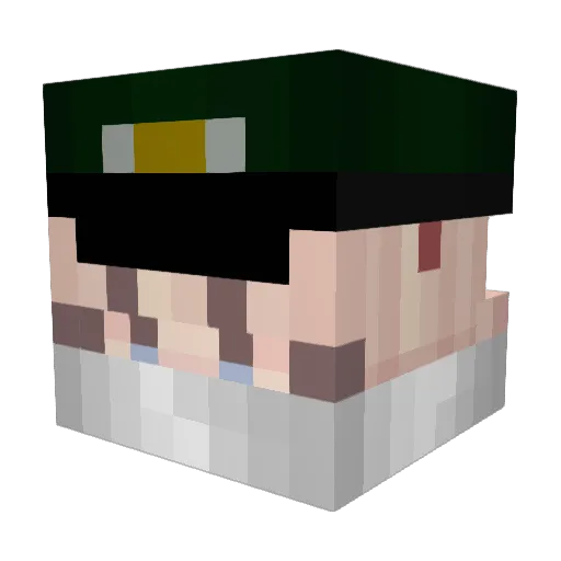 EXrin55 Minecraft avatar head, 3D render