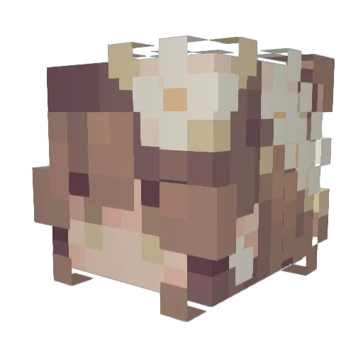 EY028 Minecraft avatar head, 3D render