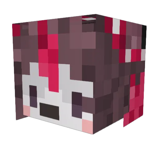 EY3S7 Minecraft avatar head, 3D render