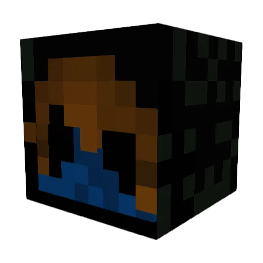 EYELESS_T6YR Minecraft avatar head, 3D render