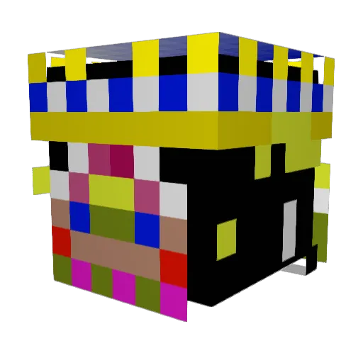 EY_EnderDragon Minecraft avatar head, 3D render
