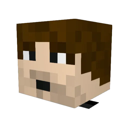 EZGoes Minecraft avatar head, 3D render