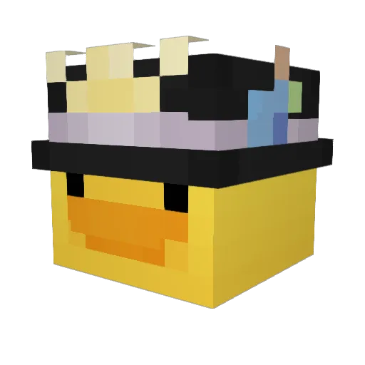 EZHF Minecraft avatar head, 3D render