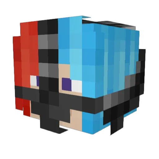 EZJellyshark Minecraft avatar head, 3D render