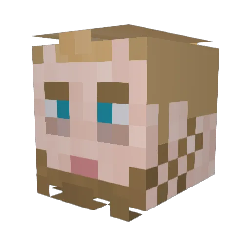 EZMacKNCheese Minecraft avatar head, 3D render