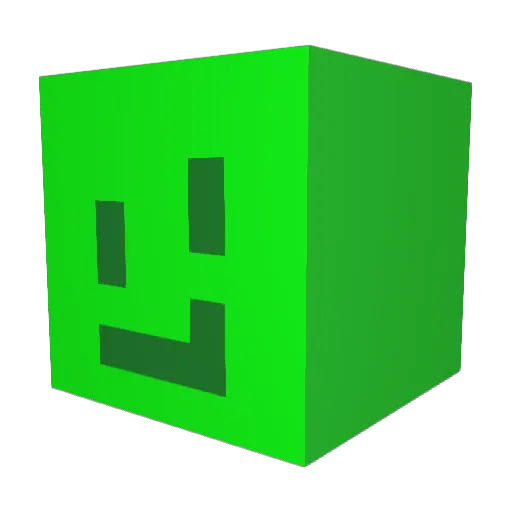 EZQLIME Minecraft avatar head, 3D render