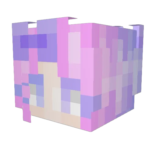 EZRALIU Minecraft avatar head, 3D render