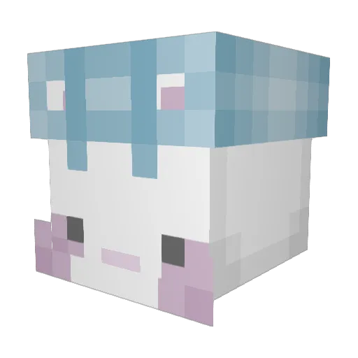 EZS3BZ Minecraft avatar head, 3D render