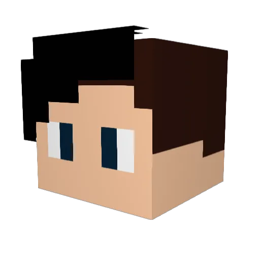EZYX_ Minecraft avatar head, 3D render