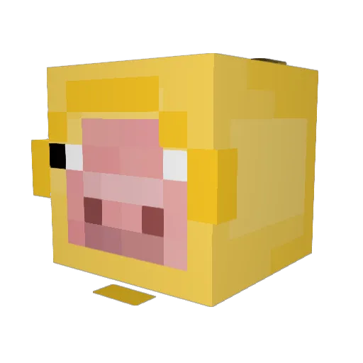 EZcUN Minecraft avatar head, 3D render
