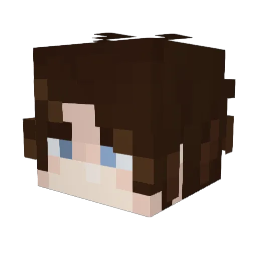 E_Bow Minecraft avatar head, 3D render