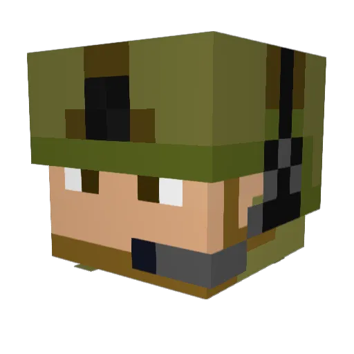 E_Deezy Minecraft avatar head, 3D render