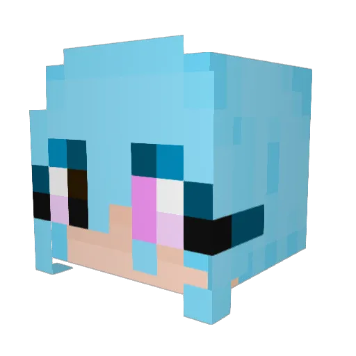 E_GEDDON Minecraft avatar head, 3D render