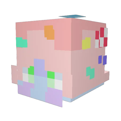 E_Hunny Minecraft avatar head, 3D render