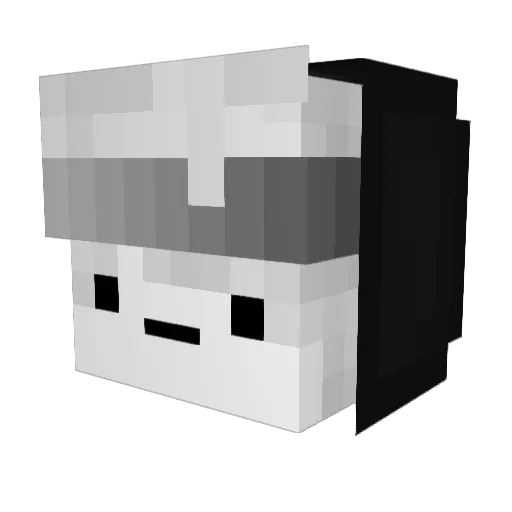 E_KIREX Minecraft avatar head, 3D render