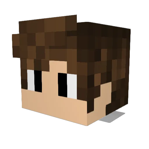 E_Ladd Minecraft avatar head, 3D render