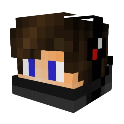 E_LeD Minecraft avatar head, 3D render