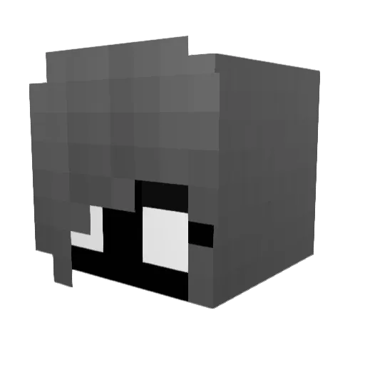 E_M208 Minecraft avatar head, 3D render