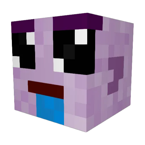 E_M_E_25 Minecraft avatar head, 3D render