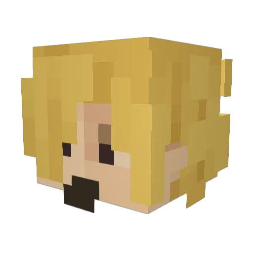 E_MnM Minecraft avatar head, 3D render