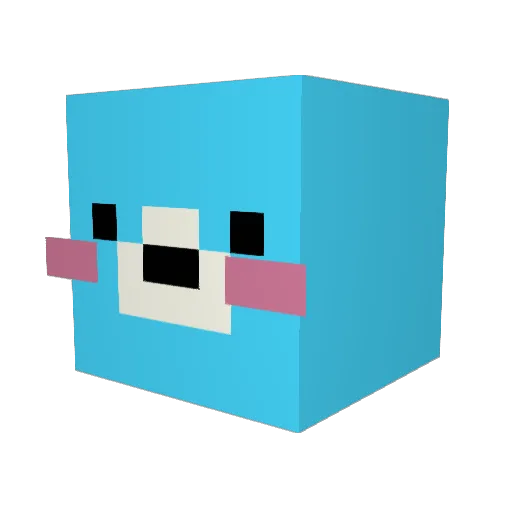 E_MongS Minecraft avatar head, 3D render