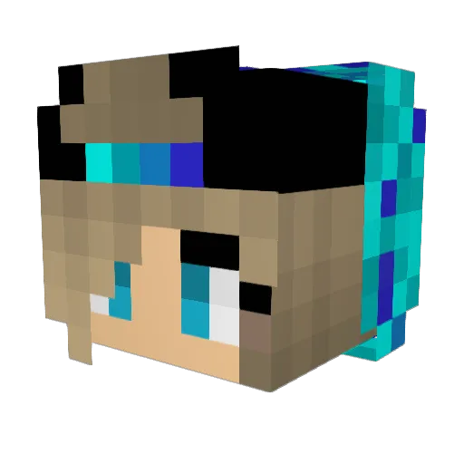E_Risa Minecraft avatar head, 3D render
