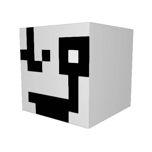 E_Sasi Minecraft avatar head, 3D render