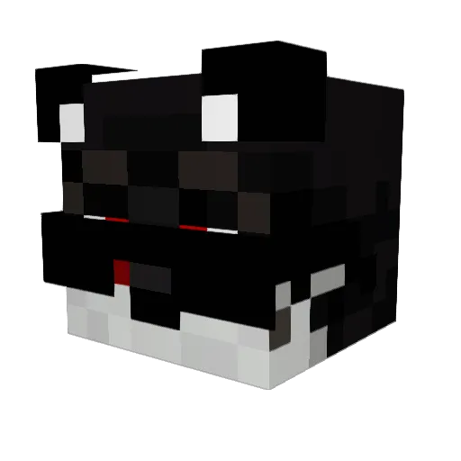 E_WEAPON Minecraft avatar head, 3D render