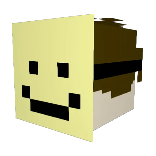 E_Weazy Minecraft avatar head, 3D render
