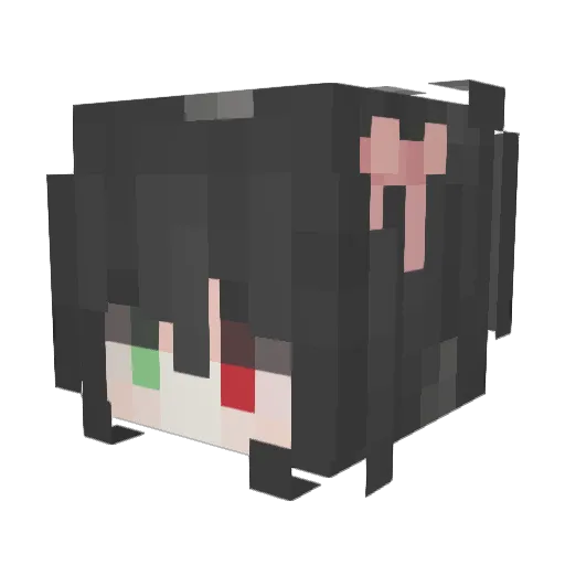 E_Yuha Minecraft avatar head, 3D render