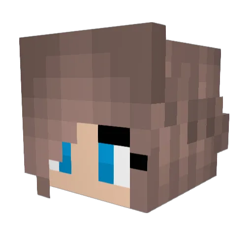 E_Zone21 Minecraft avatar head, 3D render