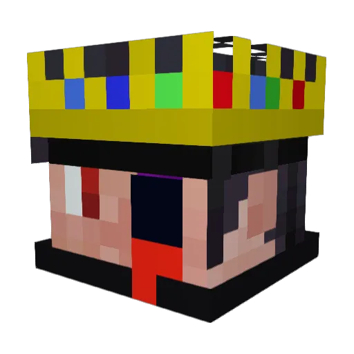 E__LIE Minecraft avatar head, 3D render
