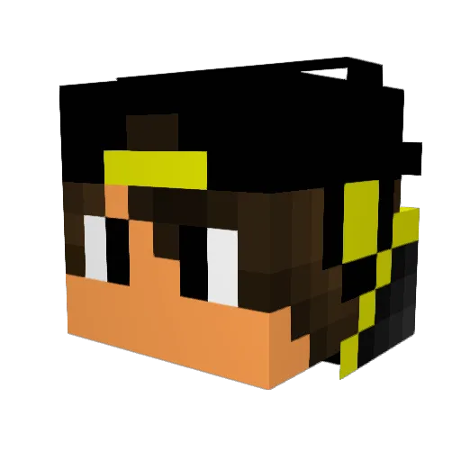 E_boyz Minecraft avatar head, 3D render