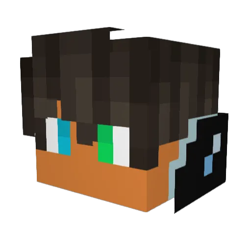 E_cop Minecraft avatar head, 3D render